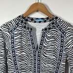 J. McLaughlin  Dress Size S Black White Sheath Zebra Style Print Career Modest Photo 4