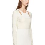 Mija Ribbed Mini Dress by GAUGE81 white size small long sleeve Photo 13