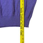 Womens Lavender V Neck Short Sleeve Knit Sweater Top Textured Pattern Medium Purple Photo 7