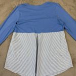 J.Jill Striped Tunic Top Long Sleeve Layering Blue White Size M Minimalist Size M Photo 6