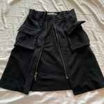 Diane Von Furstenberg Ponte Rana Black Pencil Utility Cargo Full Zip Skirt Sz 2 Photo 4