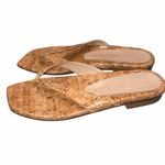 Stuart Weitzman  Patent Leather Cork Aldona Thong Sandals Shoes size 7.5 Photo 1