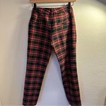 ZARA  Desigual Red Plaid Front Jeans Size 2‎ Photo 3