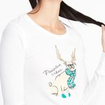 Old Navy Pawsitive Vibes Christmas Waffle Knit Long Sleeved Top, Size XL, NWT Photo 10