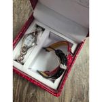 Coldwater Creek  Wristwatch Set Interchangeable Chain Leather Band Straps in Box Photo 1