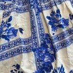 Blue & White Floral Romper Photo 3
