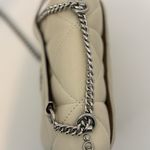 Coach Mini Klare Quilted Crossbody Bag Chalk Leather Silver Chain Photo 5