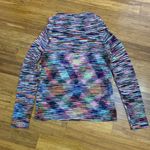 The Limited  Women's Multicolor Striped Cowl Neck Sweater Size Medium Rainbow Photo 3