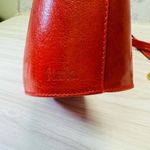 Furla Italy GENUINE Leather Color Red Orange Photo 8