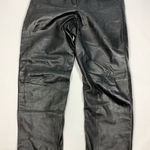 Mixit 1990's 100% Black Leather Straight Leg High Rise Pant Size 12 Photo 0