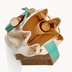 Dooney & Bourke Canvas Pickleball Sling Bag, Adjustable Strap, Aqua/Beige, NWT Photo 2