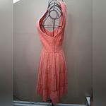 ZARA Womens Cotton Blend Soft Coral Orange Tank Sleeveless Dress Size Small S Photo 2