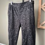 Free People Stretch Ponte Leopard Leggings Antique Gold Black Small Photo 3
