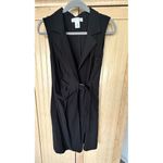 Planet Gold  Womens Black Belt Asymmetric Hem Wrap Sleeveless Dress Juniors SZ L Photo 1