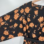 Mittoshop  Black Orange Floral Dress Photo 3