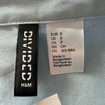 H&M Cropped Shirt Womens Small Light Blue Collared Button Up Cotton Photo 1