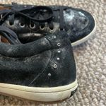 TAOS Freedom Suede black metallic silver shimmer studded sneakers size 8.5 Photo 5