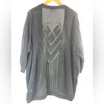 Maurice's  3X Charcoal Open Front Loose Knit Cardigan Top Photo 1