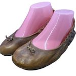 Bed|Stu Bosworth Ballet Flats‎ Size 8.5 Natural Leather Tan Photo 0