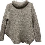 Free People  Chunky Cowl-Neck Sweater – Marled Taupe, High-Low Hem, Size XS Photo 1