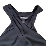 EXPRESS Women's Black Crossover Halter Fit And Flare Black Mini Dress 🔥 Photo 2