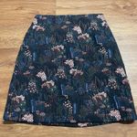 Ann Taylor  Floral A Line Skirt Copper Metallic Navy Blue Pink Womens Size 2 NEW Photo 0