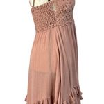 Free People One X-Small Adella Slip Mini Dress Rose Crochet Lace Flowy Smocked Photo 5