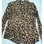 Reformation  Violet Leopard Print Blouse Size Medium Photo 1
