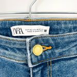 ZARA High Rise Raw Hem Bootcut Medium Wash Denim Jeans Size 10 Photo 6
