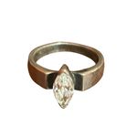 VINTAGE DIAMONIQUE DQCZ 925 STERLING MARQUISE RING, SIZE 6 Silver Photo 1