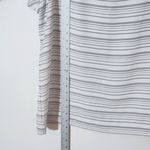 CAbi  White and Black Striped Cap Sleeve Blouse Size Large Photo 5