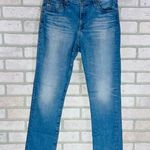 AG Adriano Goldschmied The Mari High Rise Straight Leg Raw Hem Jeans Size 28 Photo 3