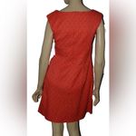 Sandra Darren  Vibrant Red Patterned Dress Photo 1