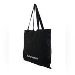 Reformation Black Canvas Medium Size Tote Bag Photo 4