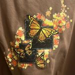 ✨Country Store Butterfly Crewneck Sz Large Sweatshirt Embroidery Logo✨ Brown Photo 8
