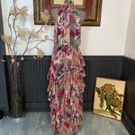 WILLA STORY Stella Metallic Colorful Ruffle Waterfall Maxi Dress Sz M 🧡🎀 Pink Size M Photo 8