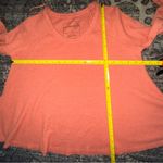 Free People We The  Women’s Size XS Orange Oversized Swing Thermal Waffle Top Photo 5