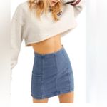 Free People Modern Femme Denim Mini Skirt Sz 6 Photo 1