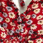 SheIn Red Dress With Tiny 🌺 Flowers 🌺 Photo 8