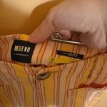 Anthropologie  Maeve Colette Linen Cropped Stripe Pants in Orange Photo 5