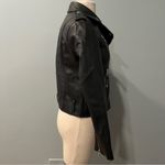 Philosophy  Black Faux Leather Moto Jacket Size 2 Photo 4