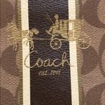 Coach Vintage  Horse and Carriage Print Brown and Gold Wristlet Photo 2