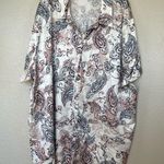 Pretty Little Thing cream Paisley print oversized shorts sleeveless shirts SZ 3X Photo 0