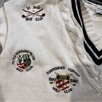 Adrienne Vittadini Vintage Active Cotton Preppy Golf Course Embroiderd Sweater Photo 11