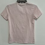 Brooks Brothers  V Neck Tee Shirt Size XS White with Orange Stripes EUC Photo 5