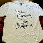 Gildan  | ladies custom Heads Carolina Tails California t-shirt. Size: L Photo 0