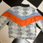 Central Park West Wesley Colorblock Snake Print Puffer Coat Pattern Jacket sz L Photo 10