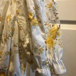 WAYF  yellow floral smocked blouse crop top NWT Photo 5