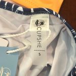 Cupshe Swimsuit Womens S Orange Blue Lace Up Strappy Two Piece Bikini NEW Photo 3