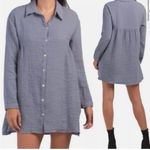 ZARA  Crinkle Button-Up Shirt Dress Photo 1